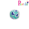 Piccolo APE-029B zilveren bedel emaille hartjes blauw