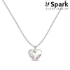 Spark - zilveren kinderketting met kristal