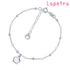 Lapetra zilveren kinderarmband witte  bloem