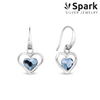 Spark - zilveren kinderoorbellen met kristal
