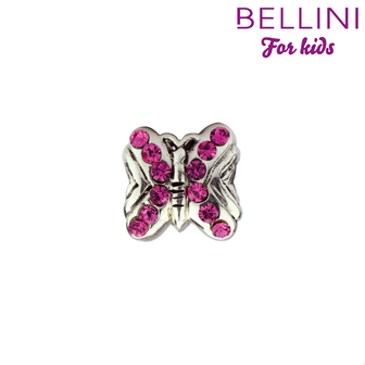 Bellini 564.405 Zilveren bedel vlinder met roze zirkonia