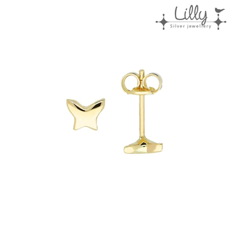 Lilly 206.0542 - 14 karaats gouden kinder oorbellen vlinder