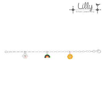 Lilly 104.1984 - zilveren kinder bedelarmband wolk