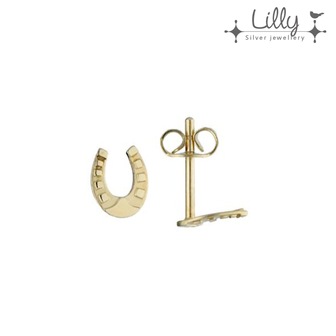 Lilly 206.0488 - 14 karaats gouden kinder oorbellen hoefijzer