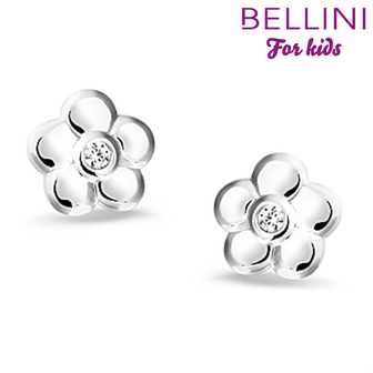 Bellini 575.014 - zilveren kinder oorbellen bloem