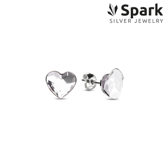 Spark K2808C - zilveren kinderoorbellen met kristal