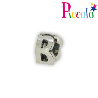 Piccolo APGL-B zilveren bedel letter B