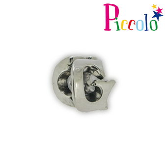 Piccolo APGL-G zilveren bedel letter G