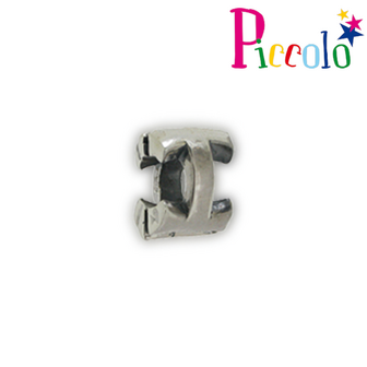 Piccolo APGL-I zilveren bedel letter I
