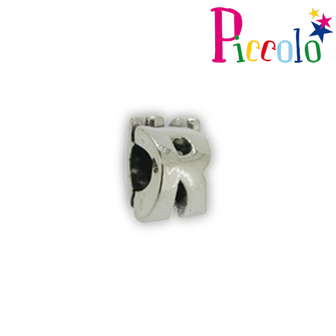 Piccolo APGL-R zilveren bedel letter R