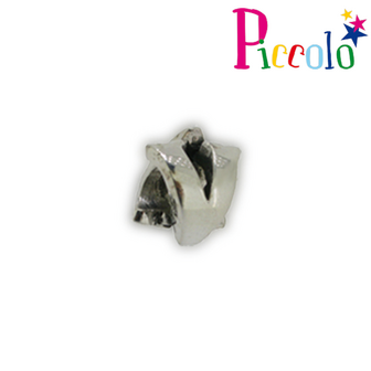 Piccolo APGL-V zilveren bedel letter V
