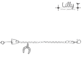 Lilly 104.1567 - zilveren kinder bedelarmband hoefijzer