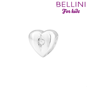 Bellini 564.417 Zilveren Bellini bedel hartje met witte zirkonia