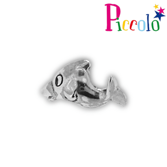 Piccolo APG-413 zilveren bedel dolfijn