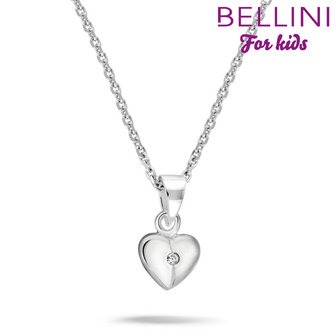 Bellini 574.026 - zilveren kinder collier met hanger hartje
