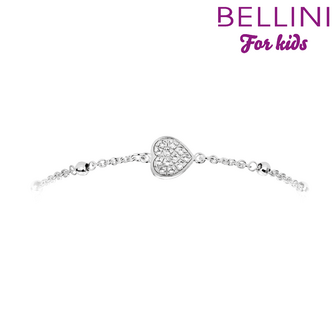 Bellini 573.030 - Zilveren Bellini armband hartje met zirkonia&#039;s