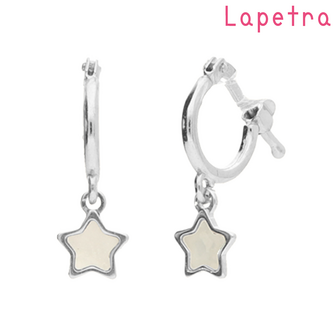 La Petra - LPPO0025 - oorring witte ster