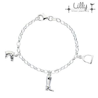 Lilly 104.1983 - zilveren kinder bedelarmband paard