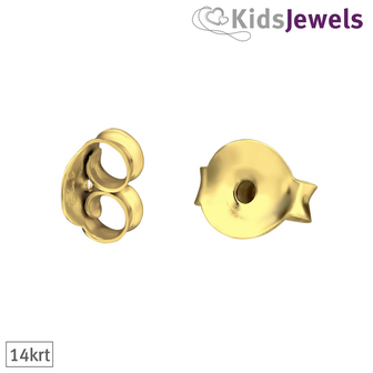 Gouden oorbel achterkantjes - 14 karaat (585)