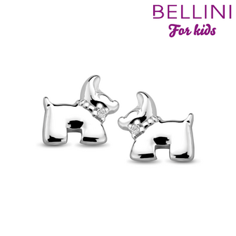 Bellini 575.063 - zilveren kinderoorbellen hondje