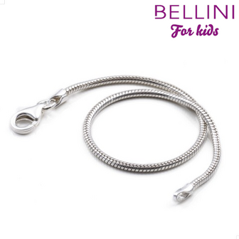 Bellini 166.001 Zilveren slangschakel collier  voor Bellini bedels (38cm)