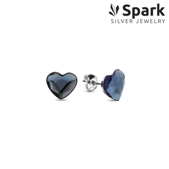 Spark K2808DB - zilveren kinderoorbellen met kristal