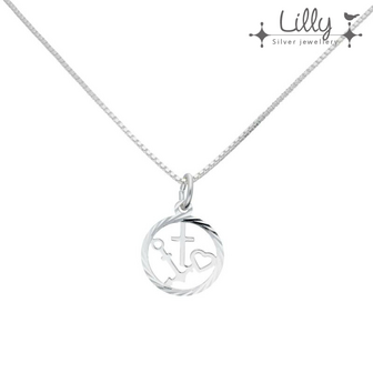 Lilly 102.1138 zilveren hanger geloof hoop liefde