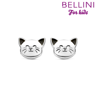 Bellini 575.070 - zilveren kinderoorbellen poes