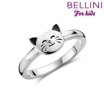 Bellini 579.070 - zilveren kinderring poes