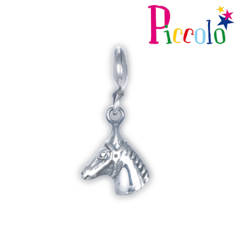 Piccolo APJ-033 zilveren bedel hanger paard