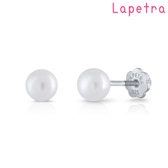 La Petra - LPCP7466 parel oorknop met schroefsluiting