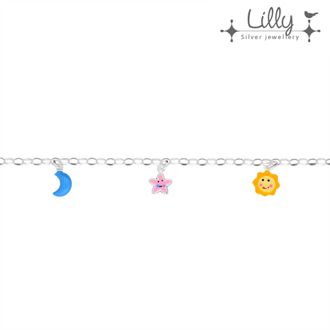 Lilly 104.1985 - zilveren kinder bedelarmband ster