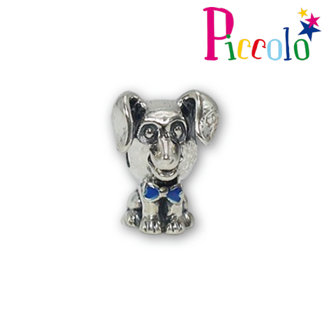 Piccolo APB-183 zilveren bedel hondje