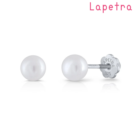 La Petra - LPCP7466 parel oorknop met schroefsluiting