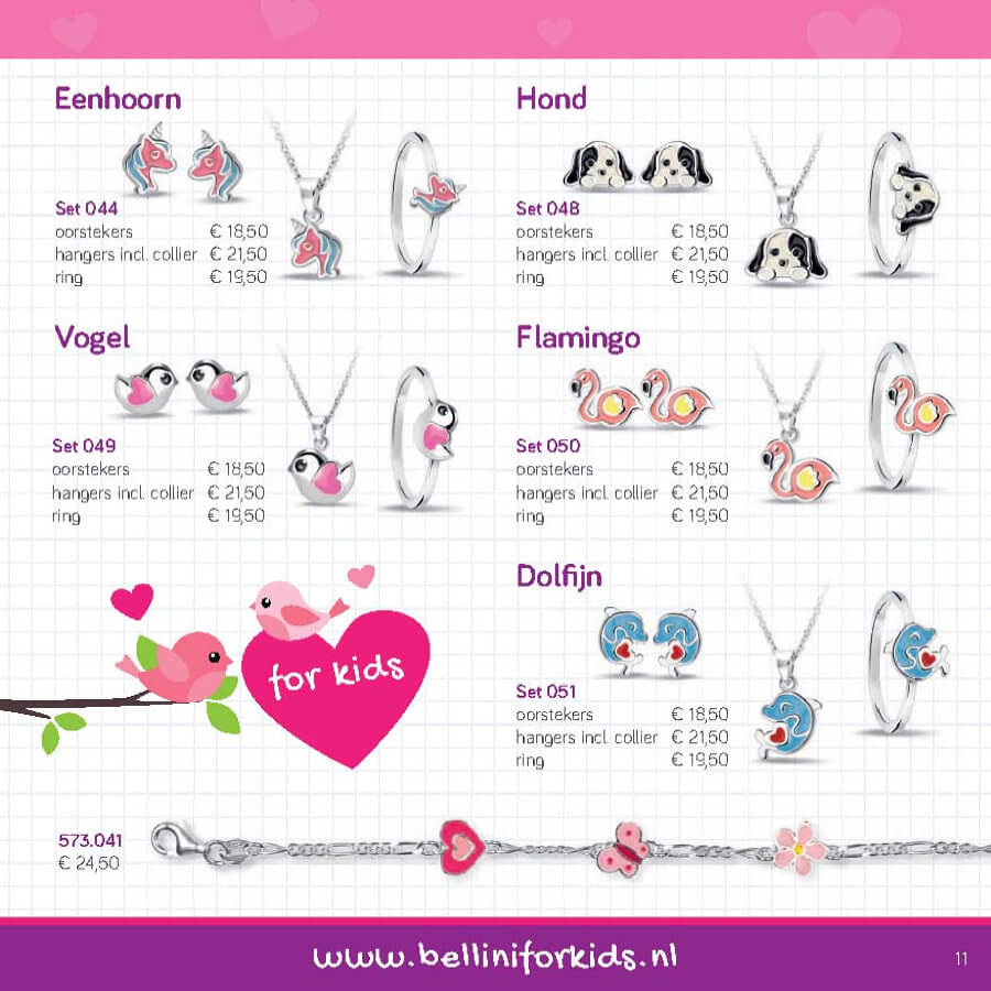 Bellini for kids - zilveren kindersieraden