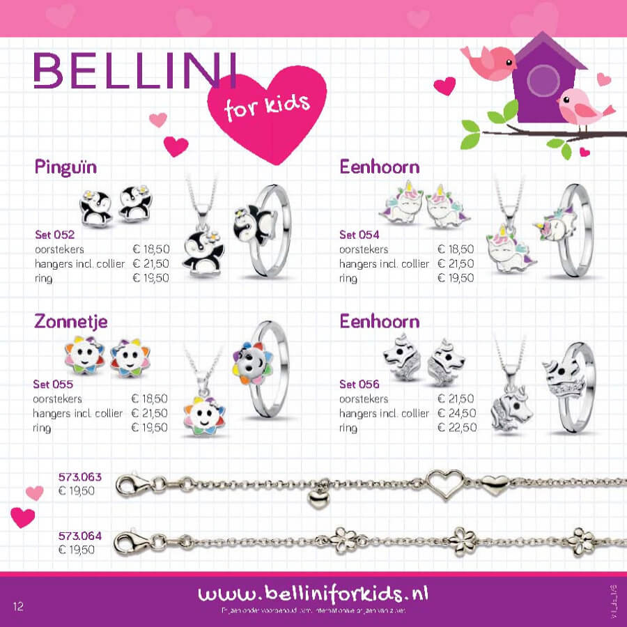 Bellini for kids - zilveren kindersieraden sets