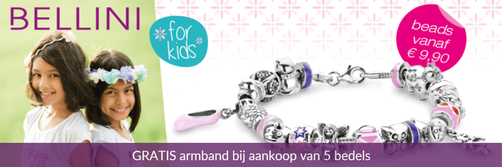 GRATIS basis armband bij aankoop van 5 bedels