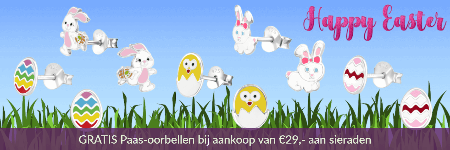 GRATIS paas oorbellen bij aankoop van €29,- aan kindersieraden