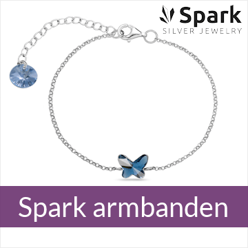 Spark - zilveren kinderarmbanden met Swarovski