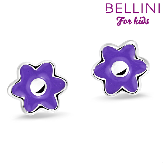 Bellini 575.017 - zilveren kinder oorbellen bloem